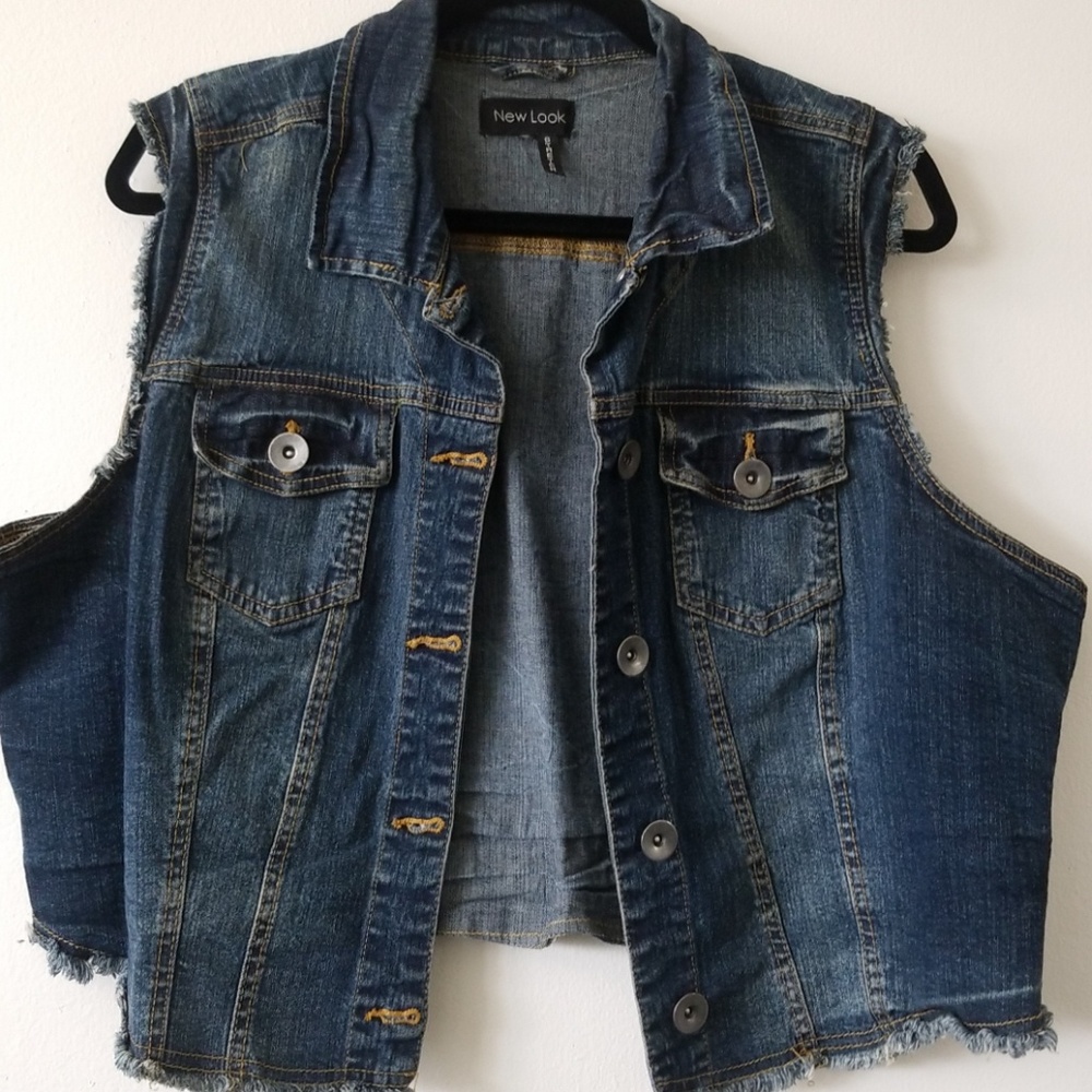 Denim Crop Vest